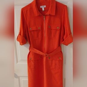 Roll up sleeve dress